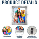 Family,Gift For Couples,Happy - Custom Photo Portrait Funny Family Couple Siblings Besties - Personalized Acrylic Fridge Magnet