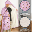 Gift For Husband,Gift For Couples,Custom Photo,Funny - Custom Photo Funny I Love My Lover - Personalized Hooded Robe