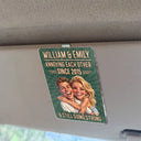 Custom Photo,Art Design,Gift For Couples,Old Couples,Wedding Anniversary,Humorous,Photo - Caricature - Remove BG - Custom Photo Caricature Vintage Annoying Each Other - Personalized Custom Shaped Acrylic Car Visor Clip