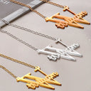 Gift For Yourself - Initials Sign Name - Personalized Letter Necklace