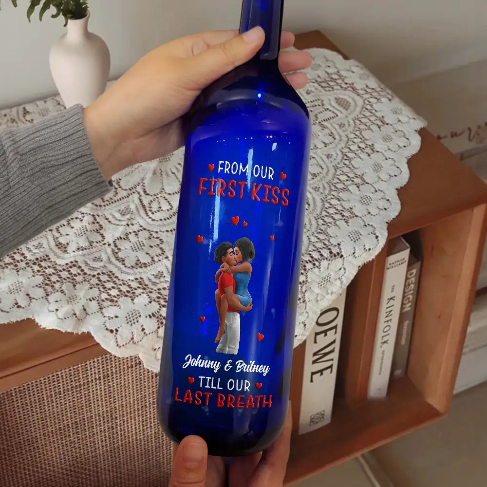 Gift For Couples,Love,Gift For Husband,Gift For Wife,Gift For Boyfriend,Gift For Girlfriend,LGBT - Calendar I Met You Liked You Love You Forever - Personalized Bottle Light