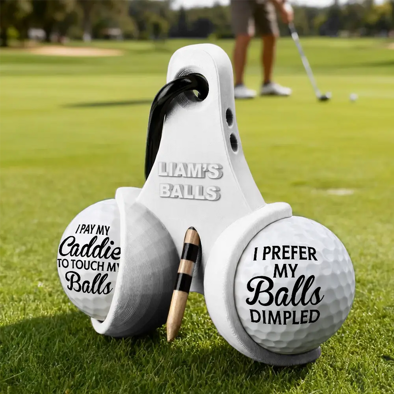 Funny,Golf,Sport Dad,Gift For Husband,Gift For Boyfriend,Gift For Men,Gift For Yourself,Gift For Grandpa,Dad's Hobby,Grandma's Hobby,Gift For Father - My Lucky Balls If Found Return To This Guy - Personalized 3D Printed Golf Ball Tee Holder