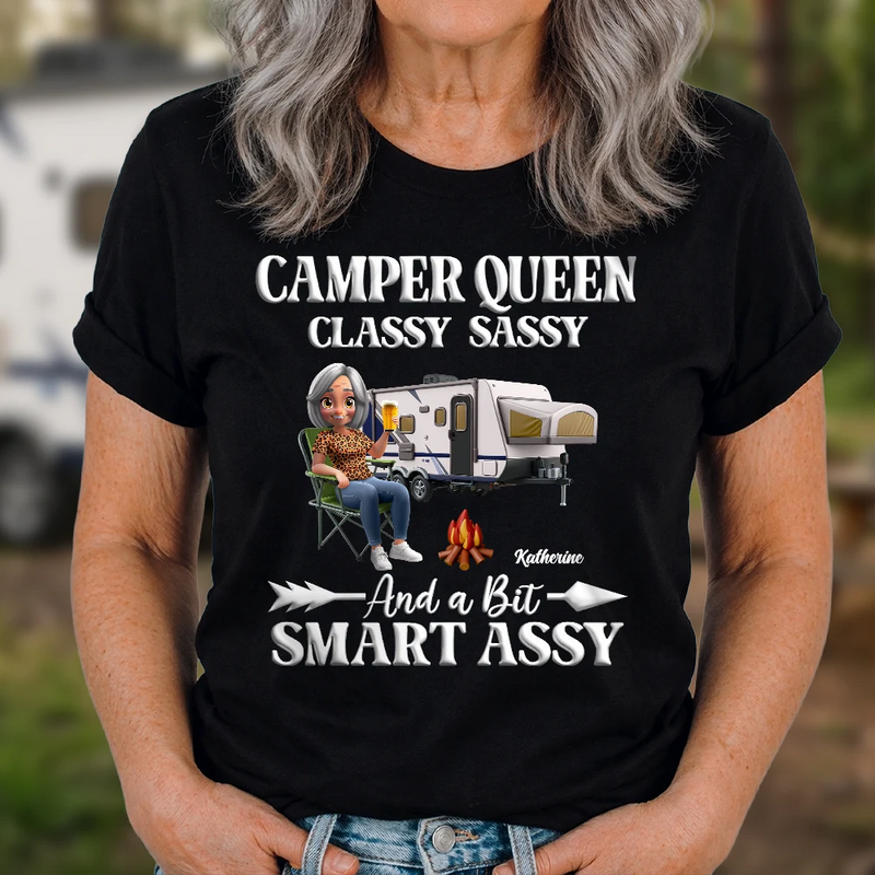 Camper Queen Classy Sassy - Personalized T Shirt
