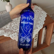 Gift For Couples, Gift For Husband, Gift For Wife - Couple You And Me We Got This - Personalized Bottle Light