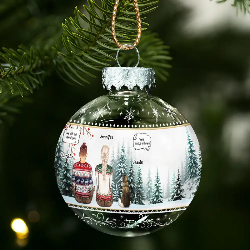 Dog Lovers, Cat Lovers, Pet Lovers, Sad, Memorial - Message I Miss You - Personalized Ball Ornament