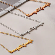 Gift For Couples,Love - Couples Initials Heart Sign Name - Personalized Letter Necklace
