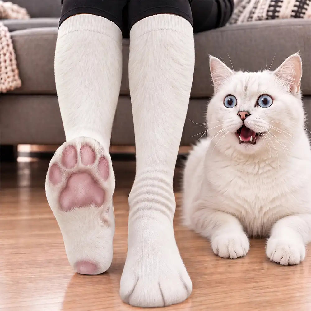Humorous,Icon,Pet Lovers - Gag Gift For Pet Lovers - Personalized Funny Feet Paws Socks