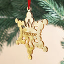 Family,Happy,Christmas,Gift For Bestie - Christmas Snowflakes With Names - Personalized DIY Mirror Acrylic Ornament