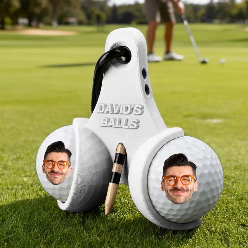 Funny,Golf,Sport Dad,Gift For Husband,Gift For Boyfriend,Gift For Men,Gift For Yourself,Gift For Grandpa,Dad's Hobby,Grandma's Hobby,Gift For Father - Custom Photo My Lucky Balls - Personalized 3D Printed Golf Ball Tee Holder