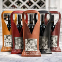 Gift For Bestie,Old Best friends,Funny - Custom Photo Besties Gray Scale Right In The Throat - Personalized Leather Wine Bag