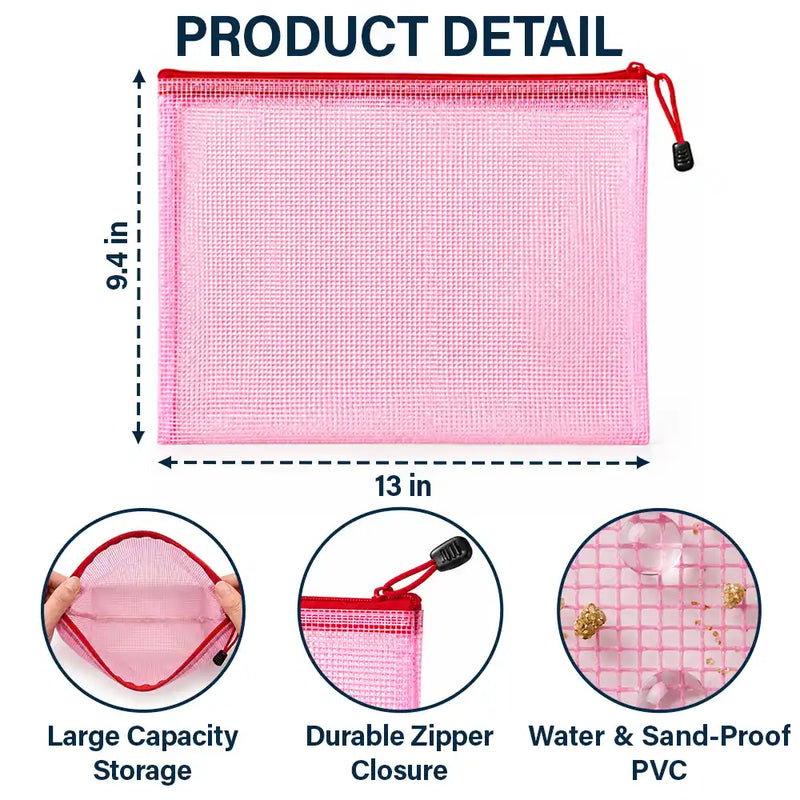 Travel,Confident,Gift For Bestie,Summer,Vector - Summer Besties Girls Trip - Personalized Mesh Zipper Pouch