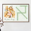 Family,Single Mom,Single Dad,LGBT,Happy,Non-Eng,Photo - Watercolor (with BG),Word Search Puzzle,Cozy - Custom Photo Watercolor Painting Word Search Puzzle Family - Personalized Poster