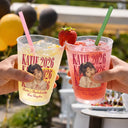 Playful, Custom Photo, Gift For Yourself, Dynamic Photo - Custom Photo Bachelorette Party Vintage Photo - Personalized Frosted Cups