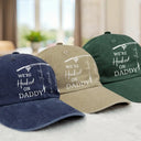 Fishing,Gift For Father,Dad's Hobby,Funny - Reel Cool Dad Grandpa - Personalized Vintage Washed Denim Cap