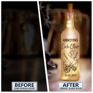 Gift For Couples, Gift For Husband, Gift For Wife - Couple You And Me We Got This - Personalized Bottle Light