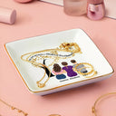 Gift For Mother,Single Mom,Mom,Daughters,Afro Mom,Gift For Women,Sons,Children,Love - Infinity Tree The Love Between A Mother & Her Daughters Sons - Personalized Ring Dish