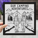 Gift For Couples,Gift For Husband,Old Couples,Gift For Wife,Gift For Boyfriend,Gift For Girlfriend,LGBT,Love - Adventure Partners For Life - Personalized 2-Layered Wooden Plaque With Stand
