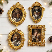 Art Design,Christmas,Custom Photo,Pet Lovers,Photo - Renaissance Royal Portrait,Playful - Gift For Pet Lovers - Personalized Custom Photo Royal Portrait Ornate Frame