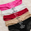 Wedding Anniversary,Gift For Wife,Humorous,Gift For Couples,Custom Text - God Bless This Meal Funny Underwear For Wife - Personalized Panty
