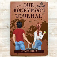 Our Adventure Book Travel Couple - Personalized Leather Journal