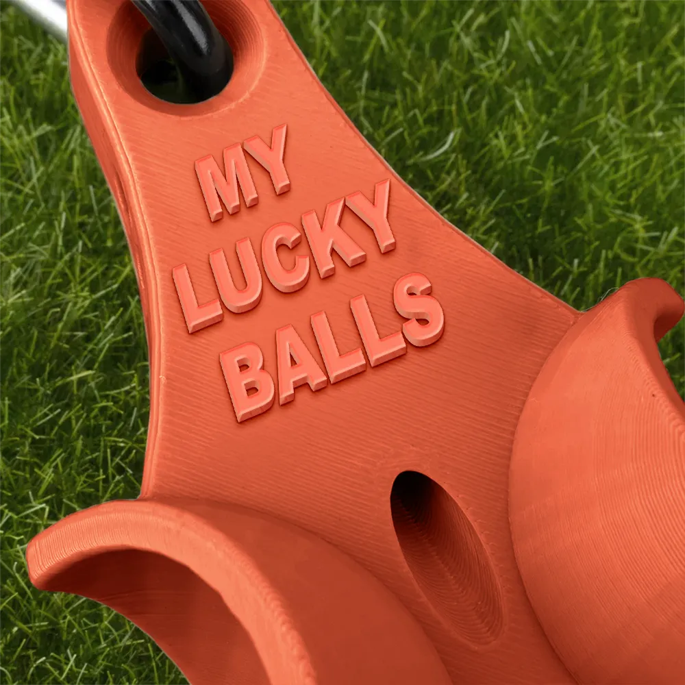 Funny,Golf,Sport Dad,Gift For Husband,Gift For Boyfriend,Gift For Men,Gift For Yourself,Gift For Grandpa,Dad's Hobby,Grandma's Hobby,Gift For Father - My Lucky Balls If Found Return To This Guy - Personalized 3D Printed Golf Ball Tee Holder