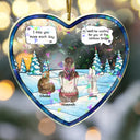 Sad,Memorial,Dog Lovers,Pet Lovers,Dog Mom,Cat Lovers,Christmas - I Miss You Memorial Dog Cat - Personalized Holographic Acrylic Ornament