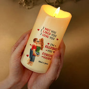 Gift For Couples,Gift For Husband,Gift For Wife,Gift For Boyfriend,Gift For Girlfriend,LGBT,Love - Together And Forever Yours - Personalized Flameless LED Candle