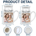 Gift For Wife,Gift For Women,Gift For Mother,Gift For Grandma,Mom - Daughters (Young),Mom - Daughters (Adult),Love,Mom - Children - Custom Photo Watercolor Painting Mother And Daughter Forever Linked Together - Personalized Ceramic Flower Vase