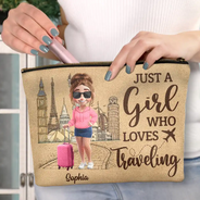 Gift For Yourself,Gift For Women,Gift For Men,Travel,Happy - All My Travel Crap - Personalized Cosmetic Bag