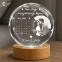 Custom Photo,Gift For Couples,Gift For Husband,Gift For Wife,Gift For Boyfriend,Gift For Girlfriend,Happy,Non-Eng,Photo,Calendar - Custom Photo Calendar The Day Our Journey Began - Personalized Crystal Globe Lamp