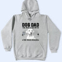 Dog Dad,Pet Lovers,Gift For Father,Custom Photo,Art Design,Playful,Photo - Pencil Sketch - White BG - Custom Photo Pencil Sketch Art Dog Dad The Man The Myth The Snack Dealer - Personalized T Shirt