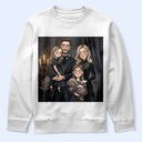 Art Design,Playful,Halloween,Family,Photo - Gothic Portrait Art - Custom Photo Gothic Portrait Art Family Bestie Pet Lovers - Personalized T Shirt