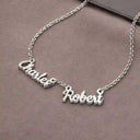 Gift For Bestie, Family, Happy - Perfect Jewelry Gift for Lover Besties Mom - Personalized Letter Necklace