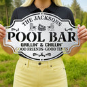 Backyard,Patio - Backyard Bar And Grill Good Friends Good Times - Personalized Cutout Metal Sign