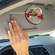 Memorial,Family,Gift For Grandparents,Parents - Custom Photo Dad Mom Your Life Was A Blessing Memorial - Personalized Custom Shaped Car Visor Clip