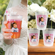 Playful, Custom Photo, Gift For Yourself, Dynamic Photo - Custom Photo Bachelorette Party Vintage Photo - Personalized Frosted Cups