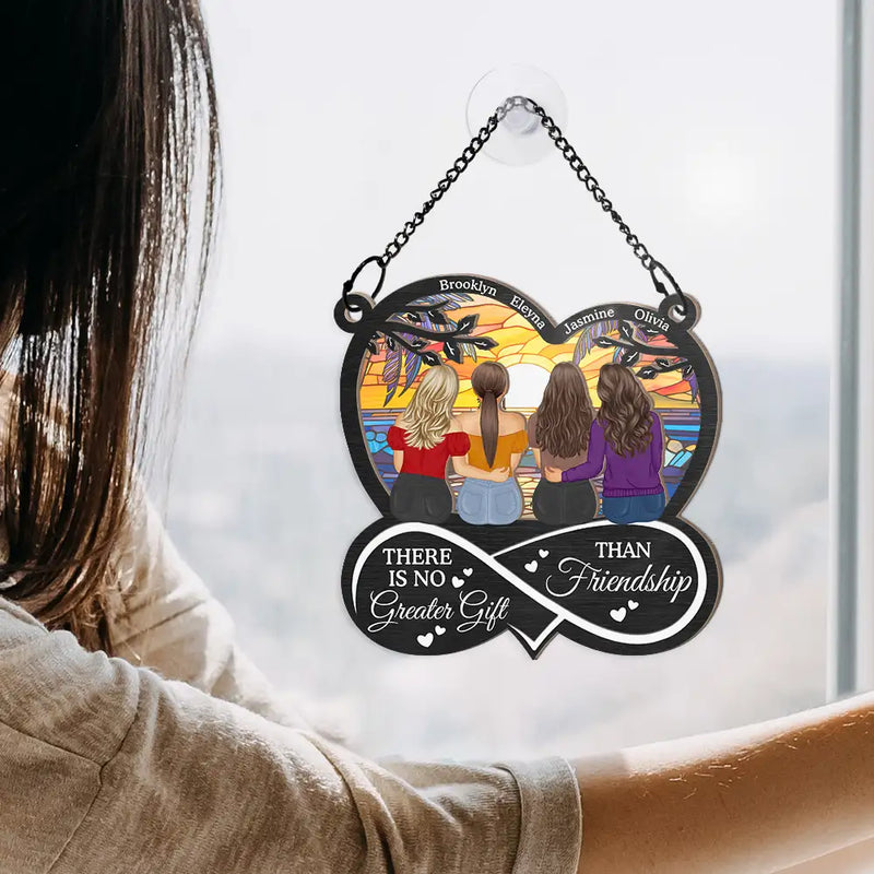 Gift For Bestie,Gift For Sisters,Love - Best Friends Are The Sisters We Choose For Ourselves - Personalized Window Hanging Suncatcher Ornament