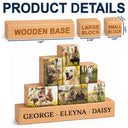 Pet Lovers,Pet Mom,Pet Dad,Pet Couple,Dog Lovers,Dog Mom,Dog Dad,Dog Couple,Cat Lovers,Cat Mom,Cat Dad,Cat Couple - Custom Photo Cute Dog Cat For Pet Lover - Personalized Wooden Stacking Photo Blocks