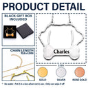 Dog Lovers,Cat Lovers,Pet Lovers,Love - Dog Cat Face Line Art With Name - Personalized Letter Necklace