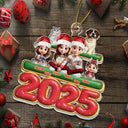 Gift For Couples,Family,Parents,Christmas,Pet Couple - Cute Couple With Kids And Dogs Cats 3D Effect - Personalized Custom Shaped Acrylic Ornament