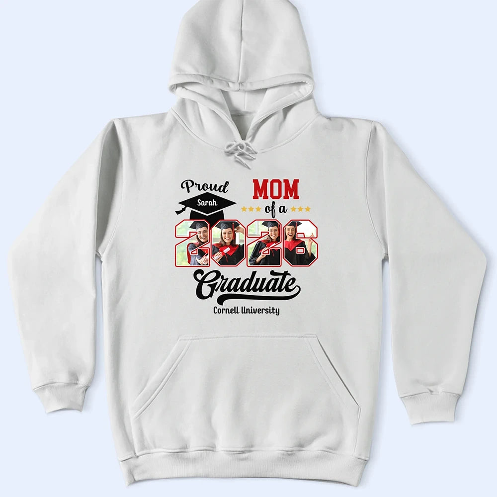 Graduation,Gift For Yourself - Custom Photo Proud Mom Dad Of A Graduation - Personalized T Shirt