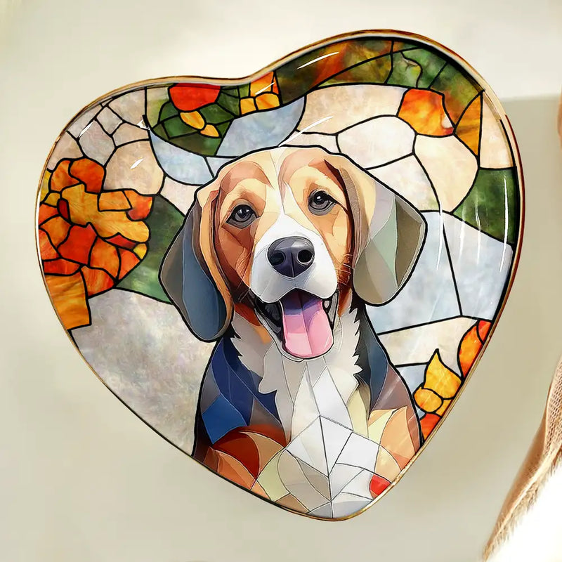 Gift For Couples,Gift For Wife,Gift For Mother,Gift For Grandma,Gift For Grandparents,Family - Custom Photo Stained Glass Portrait Mom Grandma Parents Family - Personalized Ring Dish