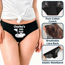Wedding Anniversary,Gift For Wife,Humorous,Gift For Couples,Custom Text - 19th Hole Funny Golf Underwear - Personalized Panty