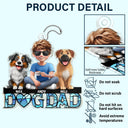 Dog Lovers,Dog Mom,Dog Dad,Happy - Dog Mom Dog Dad 3D Effect - Personalized Acrylic Car Hanger