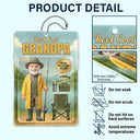 Gift For Father,Custom Photo,Fishing,Art Design,Playful,Photo - Toybox Figure - Custom Photo Toybox Figure Fishing Man Dad Grandpa Limited Edition - Personalized Acrylic Car Hanger