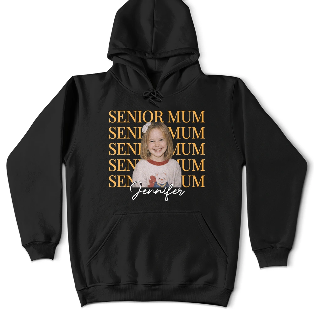 Graduation, Gift For Mother, Happy, Funny - Custom Photo Childhood Senior Mom - Personalized T Shirt