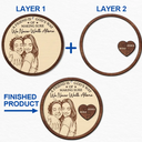 First Christmas,Art Design,Sentimental,Gift For Bestie,Christmas,Photo - Pencil Sketch - Remove BG - Custom Photo Pencil Sketch God's Way Of Making Sure We Never Walk Alone - Personalized 2-Layered Wooden Ornament