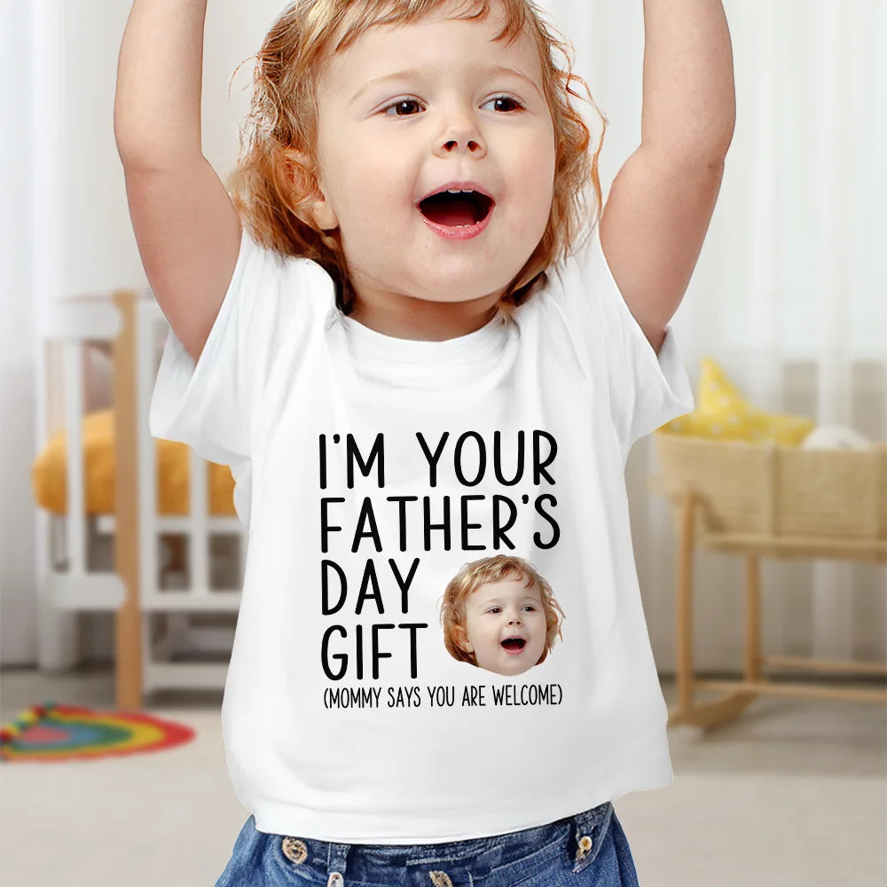 Custom Photo I'm Your Father's Day Gift - Gift For Dad, New Dad, Husband - Personalized Baby Onesie