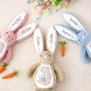 Easter,Gift For Grandkids,Grandma,Grandkids,Gift For Grandma,Love - Custom Photo Pencil Sketch Grandmother Granddaughter I Filled It With My Wishes - Personalized Soft Toy Bunny