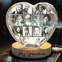 Family,Gift For Couples,Parents,Gift For Grandparents,Gift For Bestie,Pet Lovers,Love - Custom Photo Family Couple Bestie Pet - Personalized Crystal Heart Shaped Lamp